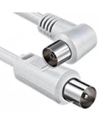 1 aTTack Câble de connexion coaxial câble d'antenne SAT Câble connecteur F coaxial mâle vers coaxial femelle/Double blindage Triple blindage/quadruple blindé/75 dB/85 dB/100 dB/110 dB/120 dB/125 dB 1,5 m - Câble coaxial mâle/femelle - 1 connecteur co...