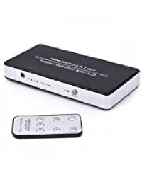 4 en 1 HDMI Switch 3D Répartiteur HUB Commutateur Amplificateur (4 entrées 1 Sortie) Support 4K x 2K 1080p Full HD HDCP, et Technique PIP + télécommande IR sans Fil