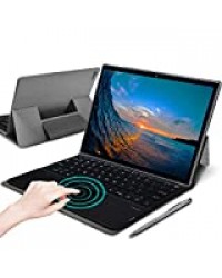 4G Tablette Tactile 10.1 Pouces Full HD, 4Go RAM 64/128Go ROM WiFi Tablette Android 9.0 Octo-core 2.3Ghz Certifié Google GMS, 8000mAh Tablette PC 10.1" pas Cher avec Clavier, Double Nano SIM,GPS(Gris)