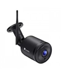 5MP Caméra de Surveillance WiFi Extérieure Ctronics Caméra IP HD Détection Humaine Vision Nocturne Audio Bidirectionnel Imperméable IP65 Support P2P Fente de Carte SD 128G(carte pas comprise)