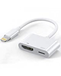 Adaptateur Lightning vers HDMI, Câble HDMI pour iPhone vers TV, Adaptateur AV Numérique 1080P, Connecteur d'écran de Synchronisation HDMI Compatible avec iPhone 11/XS/XR/X /8/7/6/5 /Pad Air/Mini/Pro