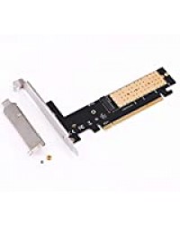 Adaptateur M.2 vers PCIe, NVME SSD vers PCI-e 3.0 X16 carte d'expansion avec support de profil bas, support de clé M Solid State Drive Type 2280 2260 2242 2230 convertisseur vers PCI Express X16