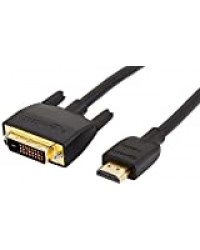 AmazonBasics Câble Adaptateur 2.0 HDMI vers DVI 0,9 m (Pas pour la Connexion aux Ports SCART ou VGA)