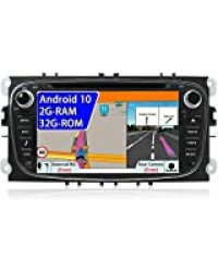 Android 9.0 Octa-Core Double DIN 7 Pouces Lecteur DVD de Voiture Prise en Charge de la Navigation stéréo GPS Screepps screepps/Sat Nav/Lien Miroir/Bluetooth / 4G / WiFi/Compatible avec Compa