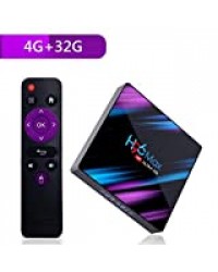 Android TV Box 9.0 H96 Max 4K UKSoku 4GB RAM 32GB ROM RK3318 Quad-Core 64bit Cortex-A53 3D Ultra HD Smart TV Box Support 2.4G/5G Dual Band WiFi 100M LAN 3D H.265