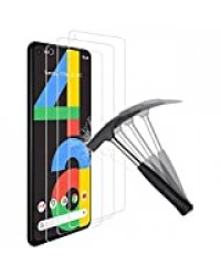 ANEWSIR Verre Trempé Compatible avec Google Pixel 4a,[Anti Rayures] [Haute Définition] [sans Bulles] [Dureté 9H][Facile à Installer],Google Pixel 4a Compatible avec Film Protection d’écran - [3 Pack]