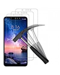 ANEWSIR Verre Trempé Compatible avec Xiaomi Redmi Note 6 Pro, Verre Trempé Protecteur D'écran, [3 Pièces] 9H Film Protection, sans Bulles d'air, Anti Rayures, Note 6 Pro Protecteur d'écran