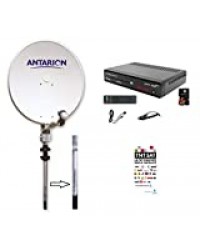 ANTARION - Kit Antenne Parabole Satellite Manuelle 65cm + Récepteur TNTSAT