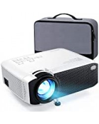 Apeman Mini projecteur portable home cinéma, 4 000 lumens, vidéoprojecteur LED Full HD 1080p, faible bruit, double haut-parleur, 50 000 heures, compatible avec ordinateur portable/box TV/téléphone/PS4