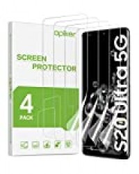 apiker [4 Pack Protection d' Écran Compatible avec Samsung Galaxy S20 Ultra, Film Protection pour Samsung Galaxy S20 Ultra, sans Bulles, Haute Définition, Haute Sensibilité, Couverture Maximale