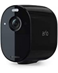 Arlo Essential - caméra de surveillance Wifi sans fil, Pack de 1 caméra HD Black Edition. Jour/Nuit, Etanche IP65, Intérieur/Extérieur, Batterie 6 mois. Ne nécessite pas de station d'accueil VMC2030B