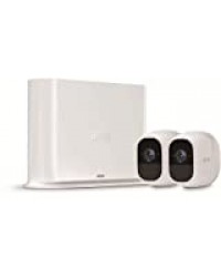 Arlo Pro 2 | Caméra de surveillance Wifi Sans fils - Pack de 2, batteries rechargeables, Alarme 100 dB, Son bidirectionnel, 1080p Jour et Nuit, Étanche IP65 Intérieur/Extérieur (VMS4230P)