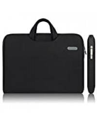 Arvok 13 13.3 Pouces Housse avec Poignée pour Ordinateur Portable Sacoche Pochette PC en Toile de Protection Ordinateur pour Macbook Pro Retina/ASUS/Dell/HP/Lenovo/Tashiba/Sony - Noir