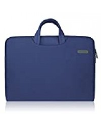 ARVOK 13 13.3 Pouces Housse pour Ordinateur Portable Sacoche Pochette PC avec Poignée en Toile de Protection pour Macbook Pro Retina/ASUS/Dell/HP/Lenovo/Tashiba/Sony- Bleu Foncé