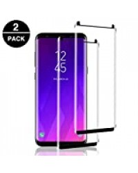 Aspiree Ecran Protection pour Samsung Galaxy S9, 2 pièces Verre Trempé pour Samsung Galaxy S9, Dureté 9H, Anti-Rayure, sans Bulles d'air, HD 99% Transparent, Anti-Trace, sans Bulles