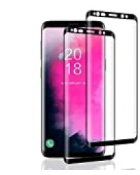 Aspiree Ecran Protection Vitre pour Samsung Galaxy S8, 2 pièces Verre Trempé pour Samsung Galaxy S8, Dureté 9H, Anti-Rayure, sans Bulles d'air, HD 99% Transparent, Anti-Trace, sans Bulles