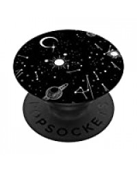 Astrology Galaxy Moon Sun Planets Horoscope Space Stars Gift PopSockets PopGrip - Support et Grip pour Smartphone/Tablette avec un Top Interchangeable