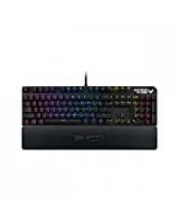 Asus TUF Gaming K3 Clavier mécanique RGB avec N-Key Rollover (connecteur de Passage USB 2.0, Coque en Alliage d'aluminium, Repose-Poignets, Huit Touches Macro programmables et Aura Sync)