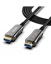 ATZEBE Câble HDMI Fibre Optique -10m, HDMI 2.0 Cable Supporte 4K@60Hz HDR, YUV 4:4:4, Haute Vitesse 18Gbps, HDCP 2.2, 3D