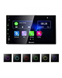 AUNA MVD-400 CP - Autoradio Bluetooth, écran Tactile 7", 4x45W USB 2 DIN, Noir