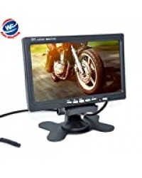 Auto Wayfeng WF® Ecran TFT LCD 7" (17,8 cm) avec LED Rétroéclairage et Support DVD Magnétoscope pour Voiture Noir