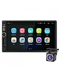 Autoradio 2 Din Android,Radio Voiture Bluetooth Navigation GPS,7 Pouces Voiture Lecteur Multimédia USB/SD/AUX Entrée,Radio FM,WiFi,avec Caméra Arrière