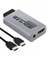 AUTOUTLET Convertisseur Wii vers HDMI, adaptateur Wii vers HDMI, calcule le signal Wii vers 720p et 1080p, 720p ou 1080p Video Converter Adaptateur HD HDTV avec audio 3,5 mm et câble HDMI 1m