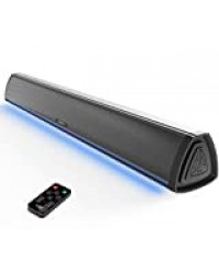 Barre de Son TV Bluetooth Haut Parleur Soundbar pour Television avec Affichage à LED RVB, et amplificateur 2.0 Canal, avec télécommande pour Les Gaming, l'ordinateur et la téléviseur