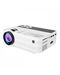 Bewinner Full HD Projecteur LED, 5500lumen projecteur vidéo 3D, 1920 * 1080 écrans LCD numériques Grand écran sans Fil pour Film/télévision, SD/USB/AV/VGA 100-240V (Blanc)(EU)