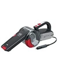 BLACK+DECKER PV1200AV-XJ Aspirateur à main spécial voiture filaire - 17,6 dm3/h - 12 V Allume-cigare - Bol : 440 ml - Prolongateur, tuyau flexible et brosse souple - Livré en sac de rangement