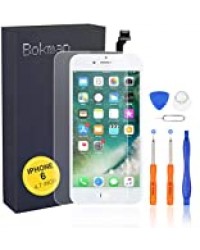 bokman Écran Tactile LCD pour iPhone 6 Blanc, Vitre Tactile avec Kit de Réparation