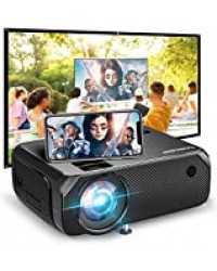 Bomaker Videoprojecteur WiFi 6000 Native 720p Soutien Le projecteur sans Fil Full HD 1080P Max 300 '' Compatible avec iPhone / Android Smart Phone / iPad / Mac / Laptop / PC