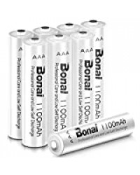 BONAI 8pcs Piles Rechargeables AAA 1.2V Ni-MH, 1100mAh Accu LR3 Rechargeables Batteries Grande Capacité 1200 Cycles Batterie Faible Auto-décharge