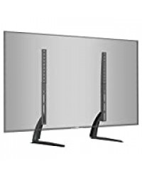 BONTEC Support TV Piédestal Pied TV Universel de 22-65 Pouces Support de TV sur Table Hauteur Réglable Capacité de Charge 50 KG Max. VESA 800x400 mm - Assemblage Simple