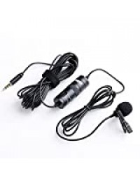 BOYA Micro-cravate Omnidirectionnel Audio Enregistrement Microphone à Condensateur avec 6m câble pour PC Sony Nikon Olympus Canon Caméscopes Caméras vidéo et Apple iphone Samsung Smartphone etc