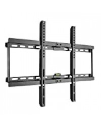 BPS Support TV Mural Fixe pour téléviseur de 32-70 pouces (80-180cm) en acier mince - Fixation murale VESA Max 400 (H)x600 (L) mm - Charge maximale 55 kg – Support mural tv ultra-fin pour écran plat LED LCD Plasma TFT et incurvé