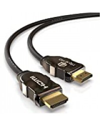 Câble HDMI 2.1 8K 2M 48Gbps de True HQ ™ | 8K PREMIUM Ultra HDMI Cable | ARC 8K 60Hz 4K 120Hz UHD | Dolby Vision HDR PS4 Xbox PC | Alliage de zinc et d'or