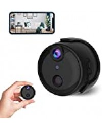 Caméra Espion WiFi Caméra cachée Mini caméra de Surveillance de sécurité 1080P Full HD sans Fil Tiny Spy Cam avec App Remote Monitor Détection de Mouvement PIR (Stockage Gratuit dans Le Cloud)