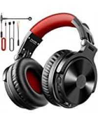 Casque Bluetooth 80 Heures d'Autonomie OneOdio Casque Audio Hi-FI avec Microphone Antibruit Compatible Smartphone PC iPad Ordinateur Portable