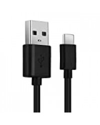 CELLONIC® Câble USB de données Data 1m Compatible avec JBL Charge 4 Flip 5 Link Portable Live 300TWS Pulse 4 Cordon USB de Charge USB C Type C vers USB A 2.0 3A Noir Fil PVC