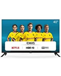 CHiQ L40H7N, 40 Pouces, Téléviseur Full HD, Smart TV, 1080p, WiFi, Bluetooth, Prime Video, Youtube, Netflix, 3 HDMI, 2 USB, Triple Tuner