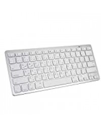 Clavier sans Fil Bluetooth Clavier Arabe Portable pour iPad Air 10.9/10.5/Pro11, Mac OS, PC Ordinateur Portable, Smart TV, tablettes Android, Smartphone, iOS, Windows,Arabic