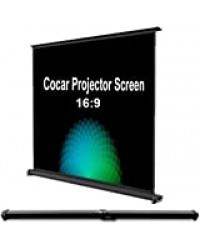 Cocar 50" Écran Projecteur, Écran de Projection Portable pour Mini/Professionnel LED/LCD/DLP Projecteur Installation Rétractable Pull-Out Style Intérieur Extérieur Home Cinéma 3D 4K HD Film (4:3/16:9)