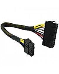 COMeap 24 Broches à 14 Broches ATX PSU Alimentation Principale Adaptateur Tressé Manches Câble pour IBM/Lenovo PC et Serveurs 12 Pouces (30 cm)