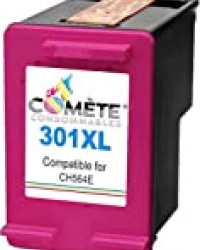 ● Comète Consommable® France ● 1 Cartouche ● HP 301XL (CH564E) ● Cyan Magenta Jaune Compatible Premium pour imprimantes HP