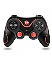 Contrôleur de Jeu sans Fil Manette de Jeu Bluetooth Joypad Manette de Jeu Joystick Analogique Compatible avec iOS/Android/PC/Ordinateur Portable (Windows XP/7/8/10)/Smart TV/TV Box/Tablet