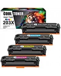 Cool Toner 203X 203A Cartouche de Toner Compatible pour HP 203X 203A CF540X CF540A pour HP Color Laserjet Pro MFP M281fdw M281fdn M280nw M281cdw HP Color Laserjet Pro M254dw M254nw M254dn Toner