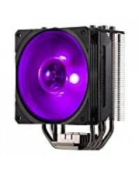 Cooler Master Hyper 212 RGB Black Edition Système de refroidissement - 4 caloducs à contact direct continu avec ailettes, ventilateur SF120R RGB LED