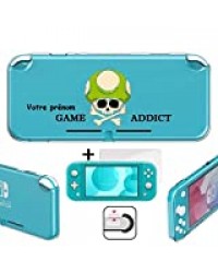 Coque Gel Switch Lite personnalisee prenom + Verre trempe Game Over Geek