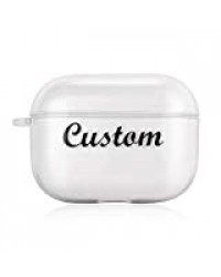 Coque pour AirPods Pro Case en TPU Transparent pour AirPods Pro 2019, Étui Protection Antichoc Compatible avec Apple AirPods Pro Étanche Coque Prénom Personnlisable